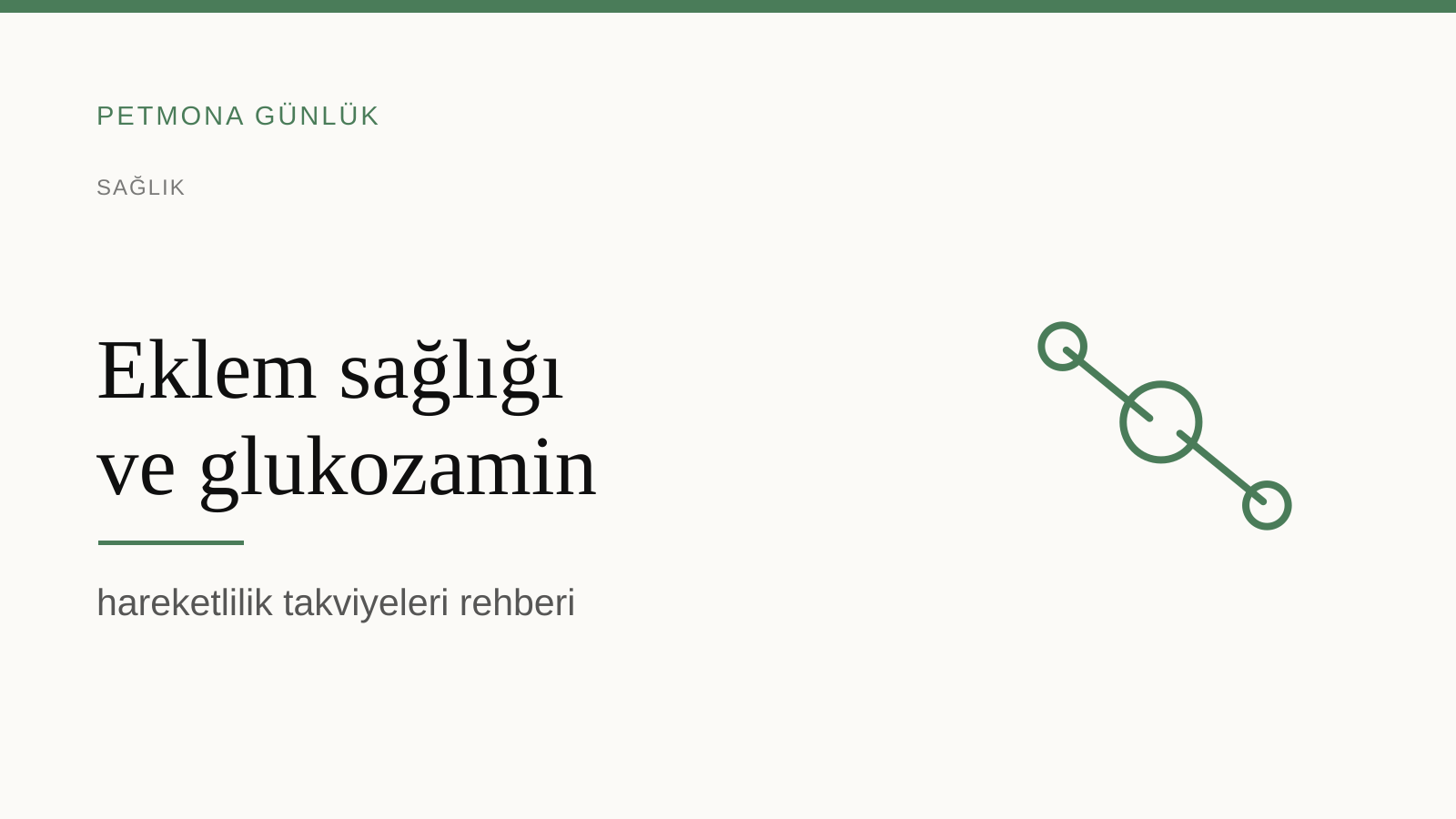 Eklem sağlığı ve glukozamin: hareketlilik takviyeleri rehberi