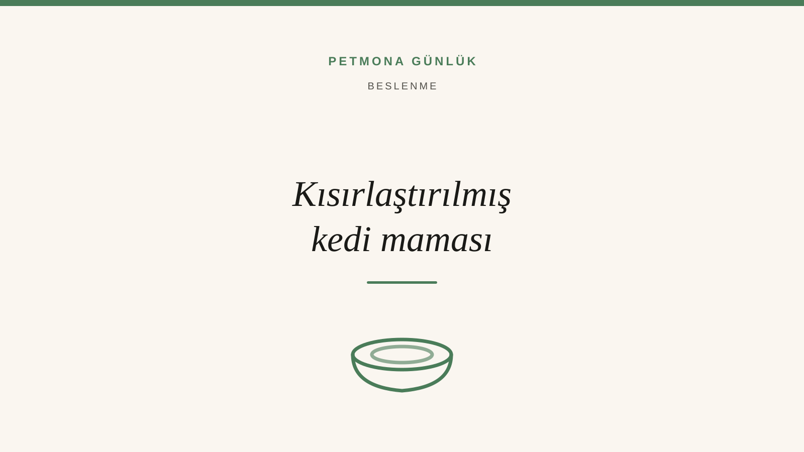 Kısırlaştırılmış Kedi Maması Rehberi