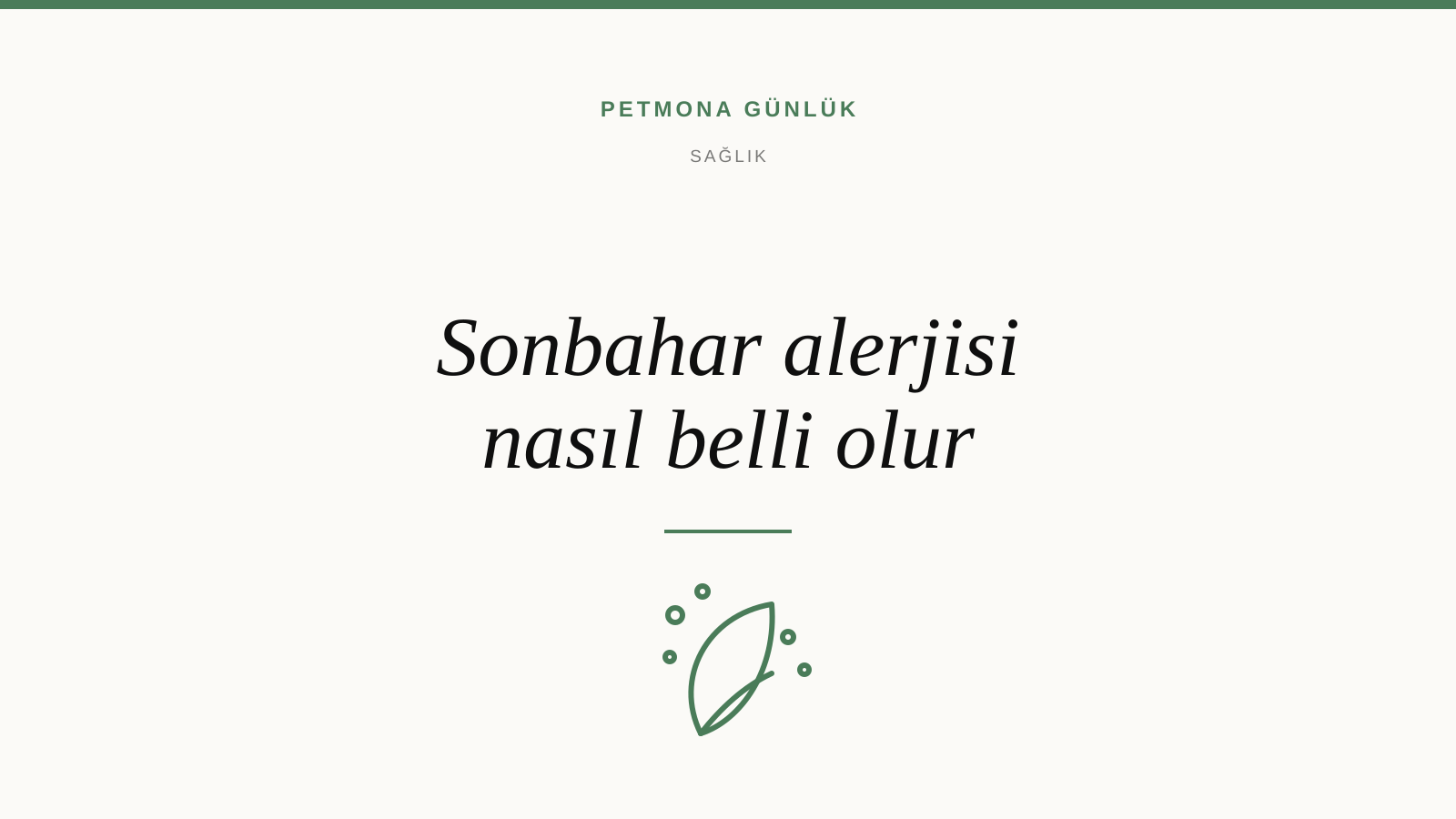 Sonbahar alerjisi kedi ve köpekte nasıl belli olur