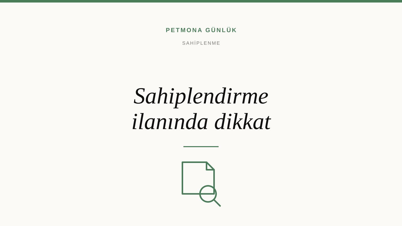 Sahiplendirme ilanında nelere dikkat edilmeli