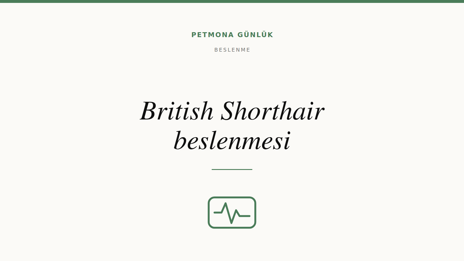 British Shorthair beslenmesi neden farklı
