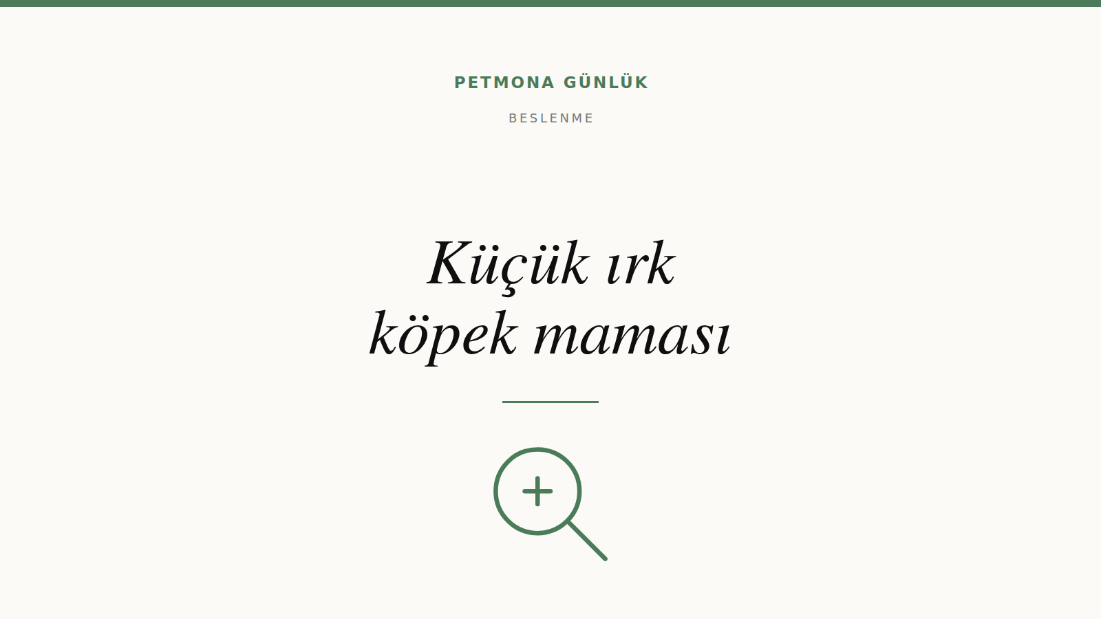 Küçük ırk köpekler neden ayrı mama ister