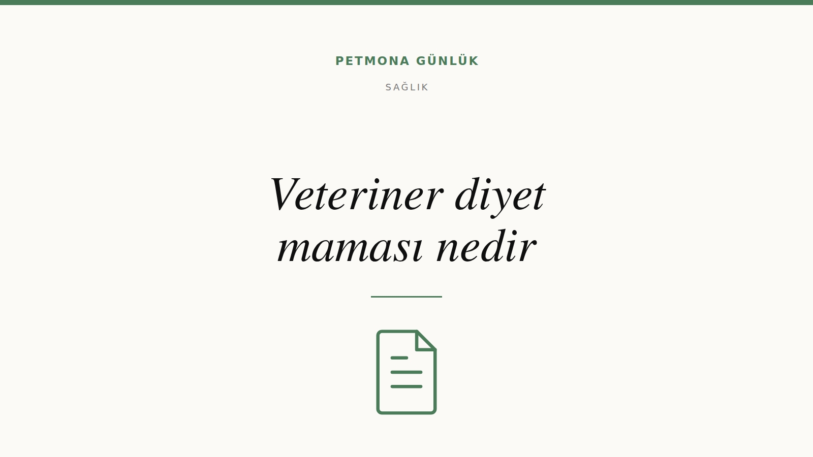 Veteriner diyet maması nedir ve normal mamadan farkı ne