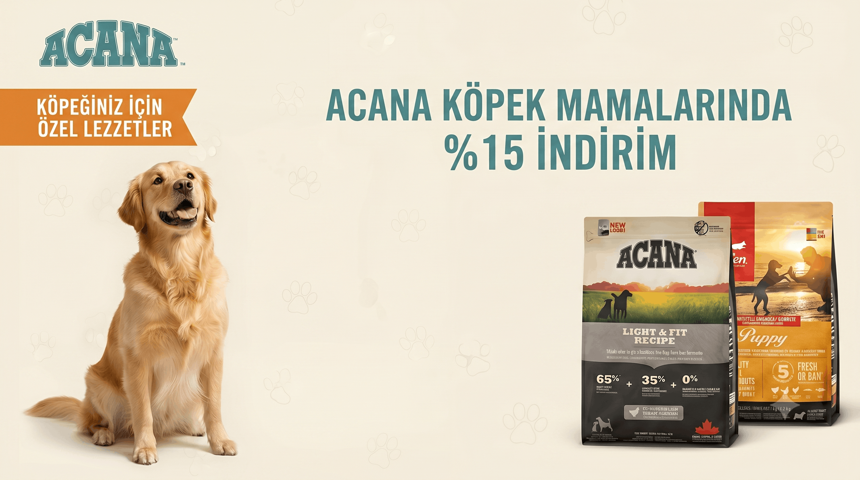 Acana Köpek Mamalarında %15 İndirim