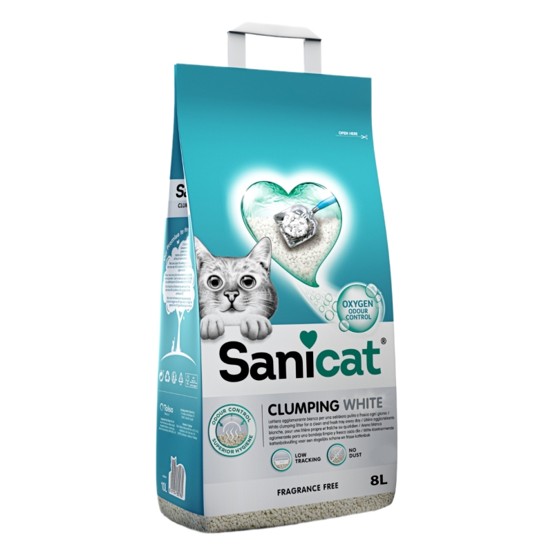 Sanicat Clumping White Kokusuz Topaklaşan Bentonit Kedi Kumu