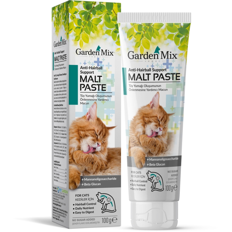 Garden Mix Anti-Hairball Tüy Yumağı Önleyici Kedi Malt Macunu 100 gr