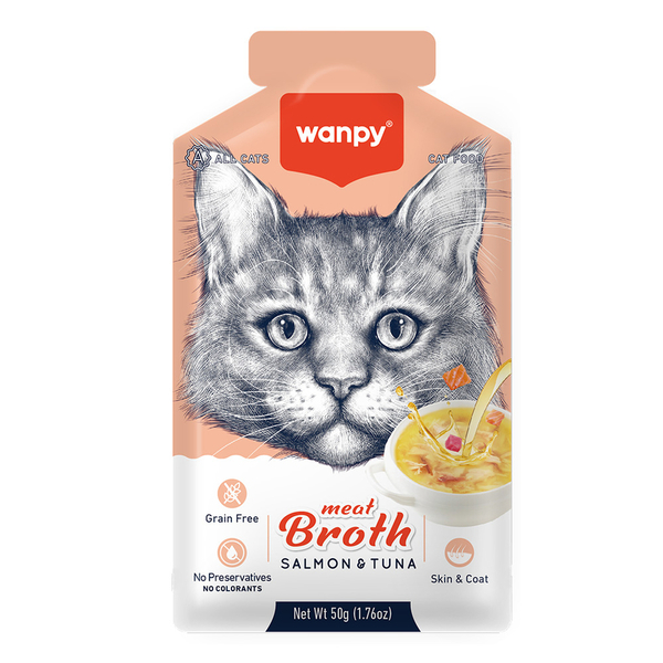 Wanpy Kediler için Somon & Ton Balığı Eti Çorbası 50 gr