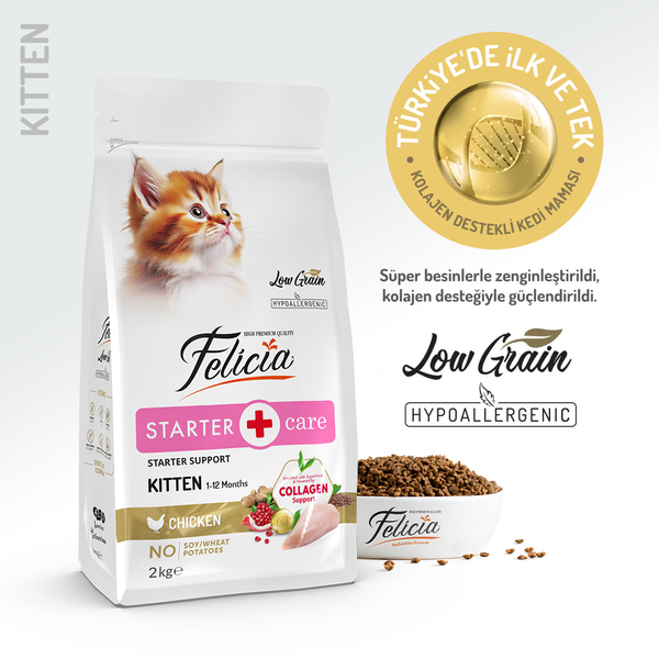 Felicia Kolajenli Tavuklu Az Tahıllı Yavru Kedi Maması 2 kg