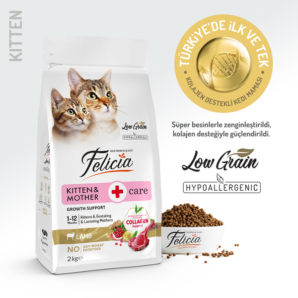Felicia Kolajenli Kuzulu Az Tahıllı Yavru Kedi Maması 2 kg