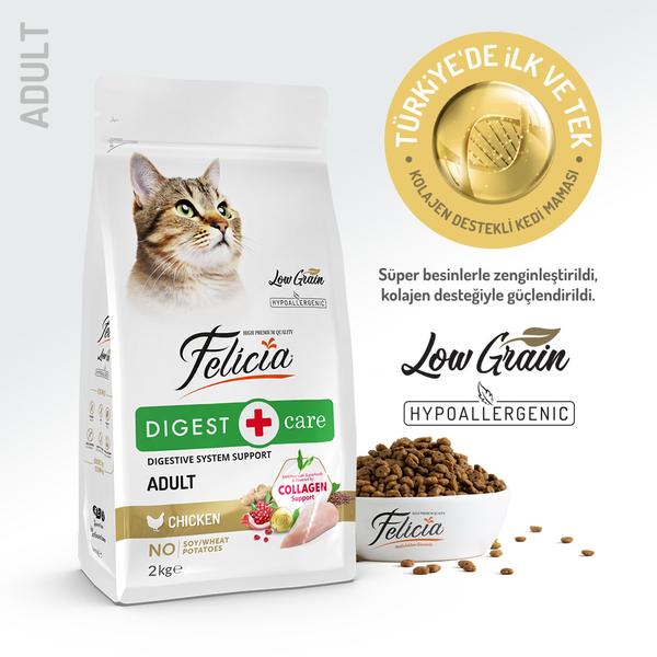 Felicia Kolajenli Tavuklu Az Tahıllı Yetişkin Kedi Maması