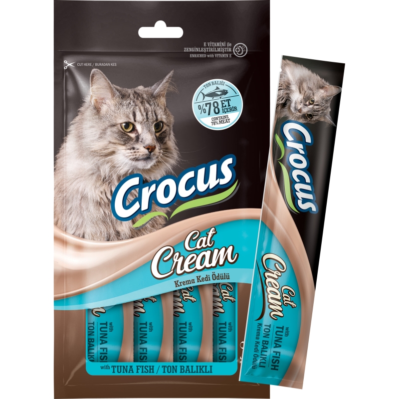 Crocus Ton Balıklı Krema Kedi Ödülü