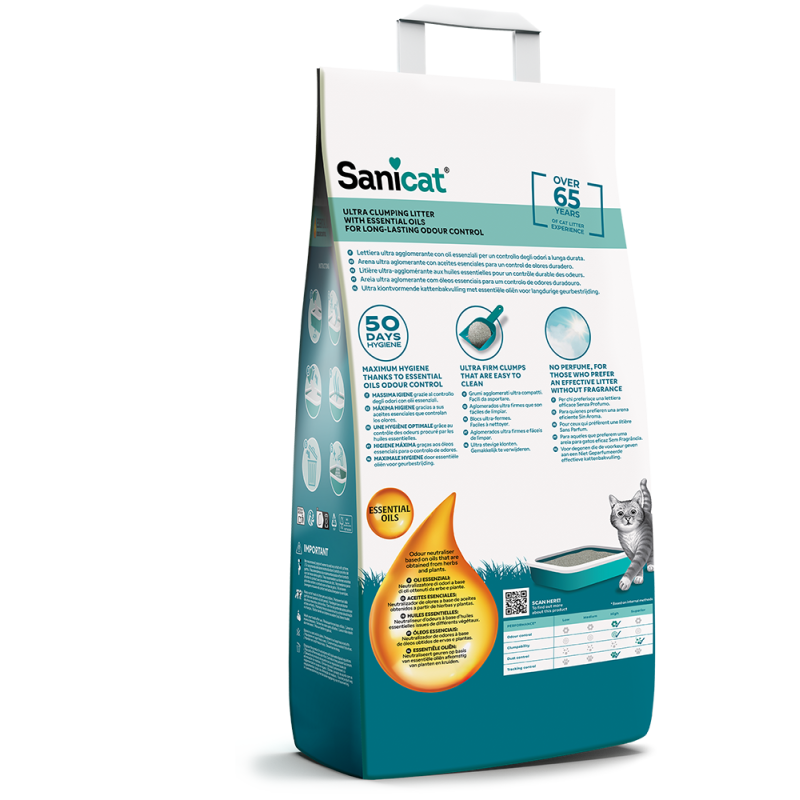 Sanicat Essential Oils Yasemin Kokulu Topaklaşan Bentonit Kedi Kumu görsel 2