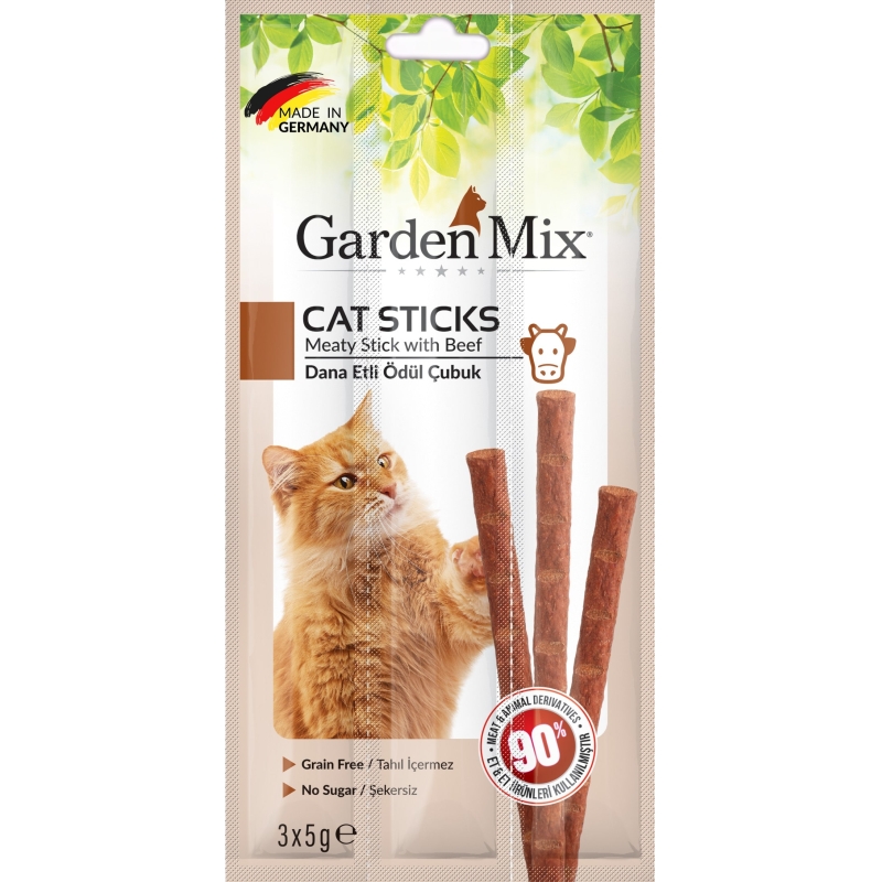 Garden Mix Dana Etli Kedi Stick Ödül 3x5g