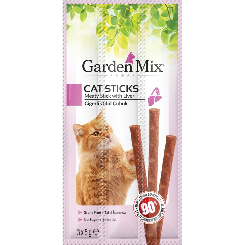 Garden Mix Ciğerli Kedi Stick Ödül 3x5g