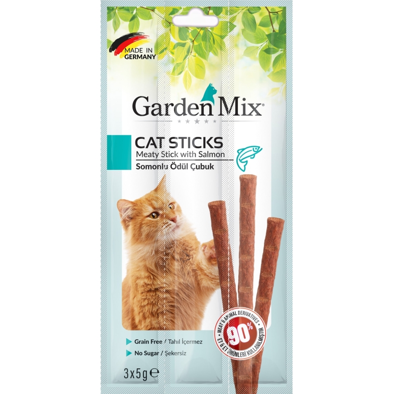 Garden Mix Somonlu Kedi Stick Ödül 3x5g